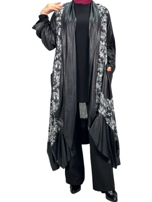 ottomanwear.com Iç Tunik ve Kimono Ikili Takım Siyah OTW43807