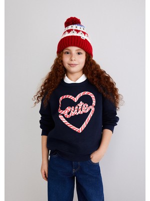 Mavi Yılbaşı Cute Baskılı Lacivert SWEATSHIRT7S10112-82318