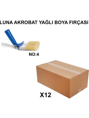 Izmir Fırça Arge Toptan Luna Akrobat Yağlı Boya Fırçası No 4 - 12 Adet 003446