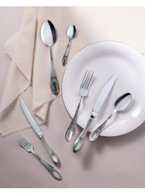 Madame Coco La Papillion 84 Parça Çatal Bıçak Kaşık Seti - Silver
