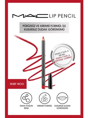 Mac Kremsi Kalıcı Dudak Kalemi - Lip Pencil - Ruby Woo 1.45 G
