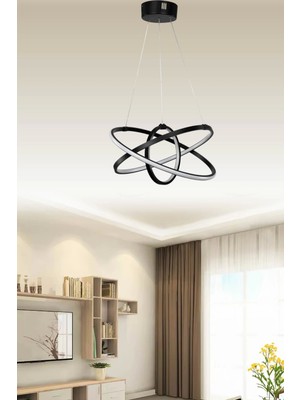 NZL Lighting Modern Atom görünümlü Sarkıt Salon Avize ve Oturma Odası Ledli Avize