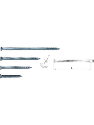 Lamfer Buldex Vida 7,5 x 150 Dubelsiz Vida 15 cm 10 Adet