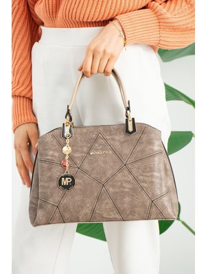 Kadın El ve Omuz Çantası 3 Bölmeli Çanta