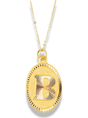 Altınbeyi 14 Ayar Altın Nostaljik B Harf Kolye 1.30 GR