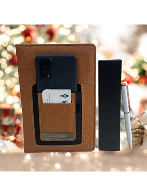 Eren Ofis Kişiye Özel Telofon Bölmeli Tarihsiz Ajanda & Tükenmez Kalem Kutulu & Şeffaf Poşet & Hediye Seti