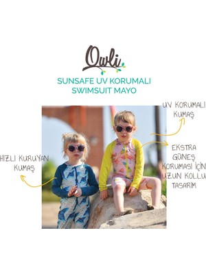 Owli Sunsafe Uv Korumalı Swimsuit Mayo Flamingo