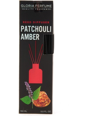 Gloria Perfume Patchuli Amber Bambu Çubuklu Oda Kokusu - Şeffaf - 150 ml