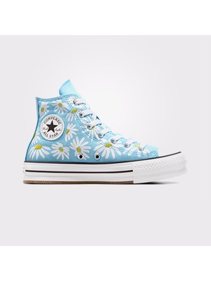 Converse Chuck Taylor All Star Lift Platform Floral Kadın  Mavi Sneaker