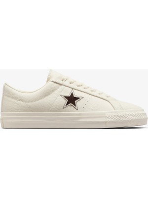 Converse Cons One Star Pro Herringbone Kadın Krem Sneaker