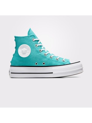 Converse Chuck Taylor All Star Lift Platform Stars Kadın Mavi Sneaker