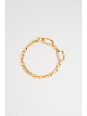 So CHIC İtalyan 18 Ayar Sarı Altın Kaplama Gümüş Bileklik