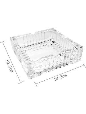 3b Trend Büyük Cam Küllük, Sigara ve Purolar Için Uygun, Şeffaf Kristal Kül Tablası