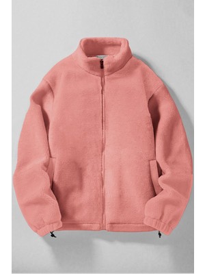 Ghassy Co. Erkek Alaska Regular Peluş Sherpa Kışlık  Tam Fermuarlı Polar Sweatshirt