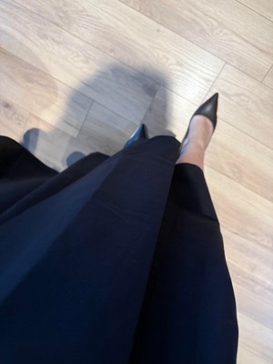 Eataly Shoes Küçük Topuklu Gold Toka Detaylı Ayakkabı Siyah