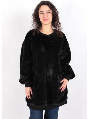 Aynaz 170008 Kadın Peluşlu Sweat Tunik