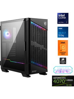 Go Gamer UFE18 Plus Intel Ultra 7 265KF Z890 64GB Ddr5 6000MHZ 2tb Gen4 SSD RTX4070TI Super 360MM Sıvı Soğutma Windows 11 Pro