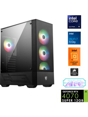 Go Gamer UFE30 Intel Ultra 9 285K Z890 64GB Ddr5 6000MHZ 2tb Gen4 SSD RTX4070 Super 240MM Sıvı Soğutma Windows 11 Pro