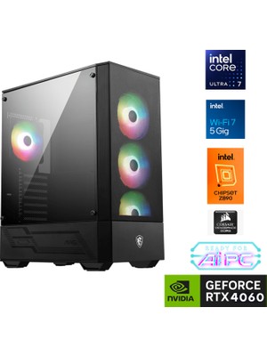 Go Gamer UFE10D Intel Ultra 7 265KF Z890 64GB Ddr5 6000MHZ 2tb Gen4 SSD RTX4060 240MM Sıvı Soğutma Windows 11 Pro Msı 27" Gaming