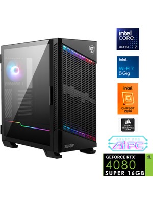 Go Gamer UFE21D Plus Intel Ultra 7 265KF Z890 64GB Ddr5 6000MHZ 2tb Gen4 SSD RTX4080 Super 360MM Sıvı Soğutma Windows 11 Pro Msı 27" 2k Gaming