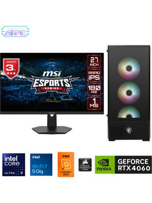 Go Gamer UFE24D Intel Ultra 9 285K Z890 64GB Ddr5 6000MHZ 2tb Gen4 SSD RTX4060 240MM Sıvı Soğutma Windows 11 Pro Msı 27" Gaming