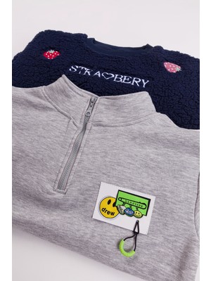 Harika Kids Kız Çocuk 2'li Paket Basic Sweatshirt