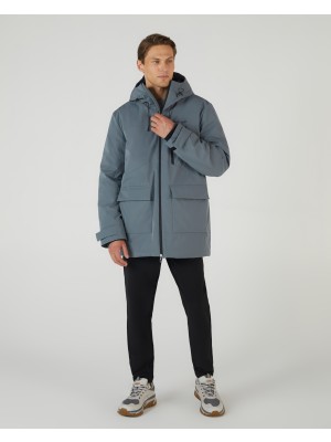 Skechers M Outerwear Coated Jacket Erkek Gri Mont S242049-003