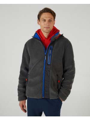 Skechers M Outdoor Fleece Full Zip Sherpa Erkek Gri Mont S242039-035