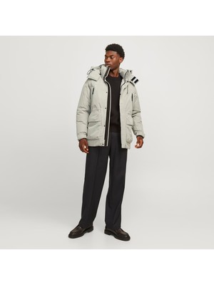 Jack & Jones Erkek Rüzgara Dayanıklı Kapüşonlu Parka - Kani