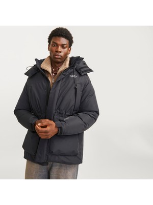 Jack & Jones Erkek Rüzgara Dayanıklı Kapüşonlu Parka - Kani