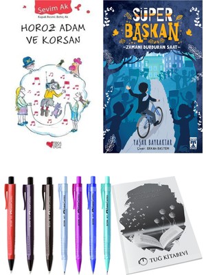 Süper Başkan Zamanı Durduran Saat ve Horoz Adam ve Korsan 2'li Set + Hediyeli