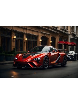 Aden Dekoratif Spor Araba Kanvas Tablo