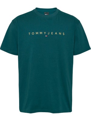 Tommy Hılfıger Tjm Reg Gold Lınear Logo Tee Ext T-Shirt