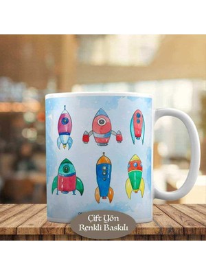 Asilmeydan Rengarenk Roket Uzay Gemisi Kupa Bardak Hediyelik-13743
