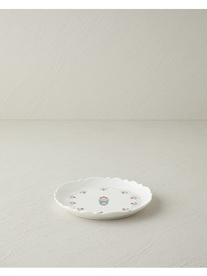 English Home Retro Realm New Bone China Pasta Tabağı 18 cm Beyaz - Turuncu