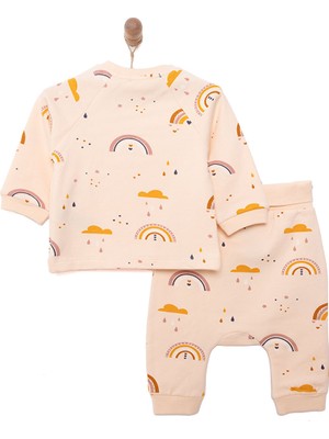 HelloBaby HelloBaby Yenidoğan Zıbın-Rahat Bel Patiksiz Alt 2li Takım Unisex