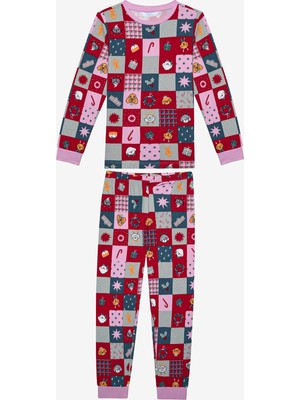 Penti Kız Çocuk Patchwork Termal Çok Renkli Pijama Takımı