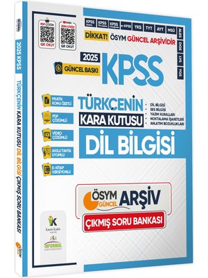 İnformal Yayınları 2025 KPSS Türkçenin Kara Kutusu Dil Bilgisi Çıkmış Soru Bankası Mesleki Hazırlık