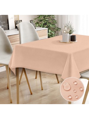 Monolisse Canvas Sıvı Geçirmez Leke Tutmaz Açık Pembe Masa Örtüsü