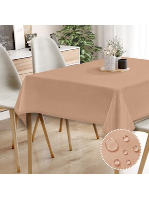 Monolisse Canvas Sıvı Geçirmez Leke Tutmaz Somon Masa Örtüsü