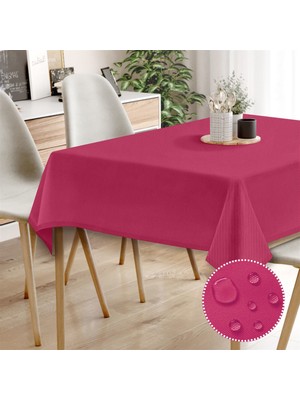 Monolisse Canvas Sıvı Geçirmez Leke Tutmaz Fuşya Masa Örtüsü