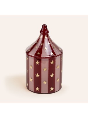 Aravalı Cam Dekoratif Kase 13X13X24 cm Fuşya