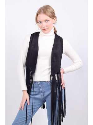 Rays 5018 Püsküllü Yelek Siyah