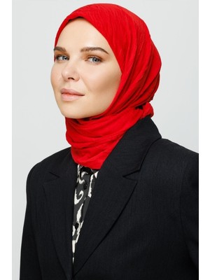 Kırmızı Bambu Eşarp