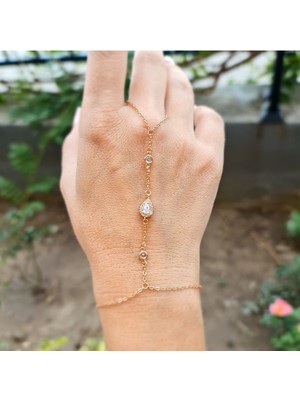 Çelik Gold Damla Model Taş Detaylı Şahmeran