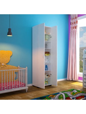 Modilayn Sekiz Raflı Cokamaclı Dolap Mutfak Dolabı Banyo Dolabı Ofis Dolabı