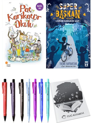 Süper Başkan Zamanı Durduran Saat ve Pat Karikatür Okulu 2li Set