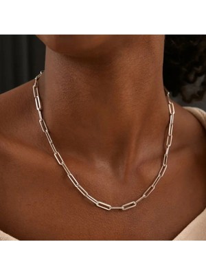 SE Jewellery Silver 60 cm Klasik Ataç Zincir Kolye