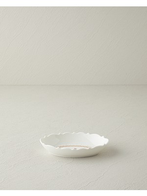 English Home Retro Rosy New Bone China Kayık Tabak 17 cm Beyaz - Turuncu