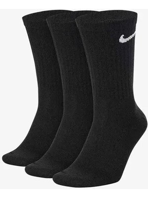 Nike Dri Fit Everyday 3 Pack Black 3 Lü  Soket Çorap Siyah